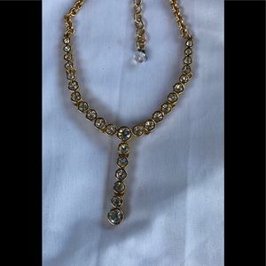 Swarovski Crystal NOS swan signed necklace